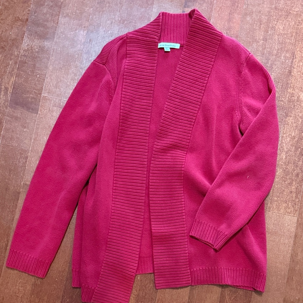 Mercer Street Studio red Cardigan Sweater